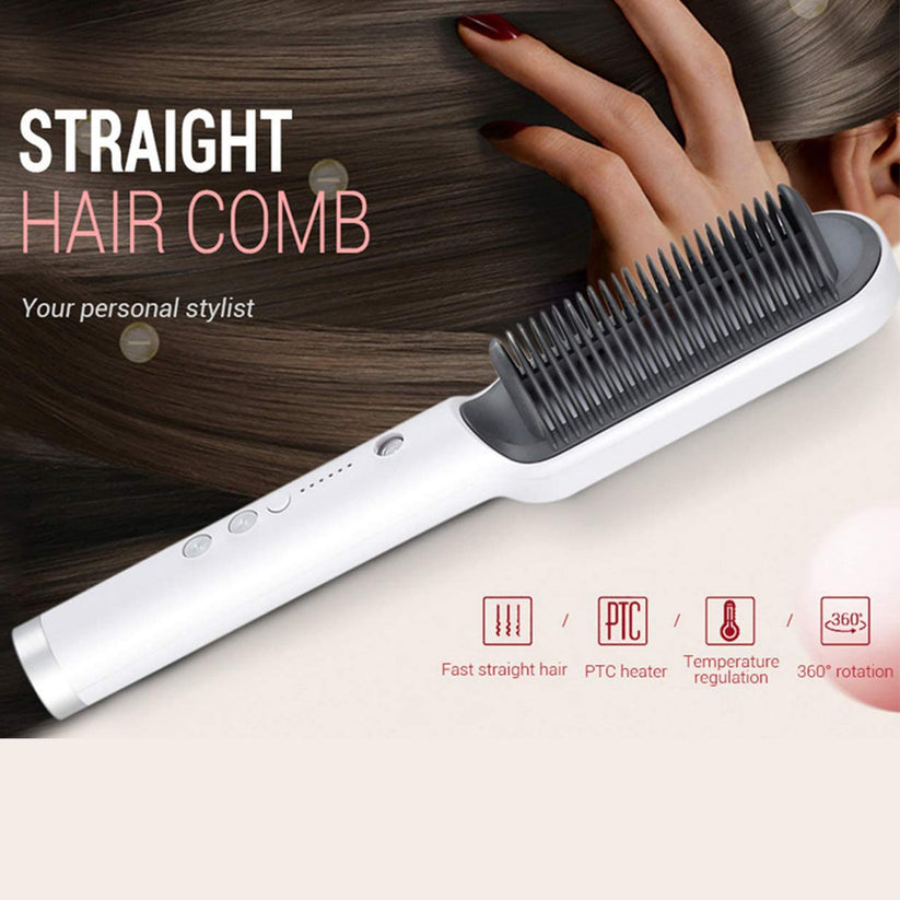 Electric Professional Hair Straightening Brush