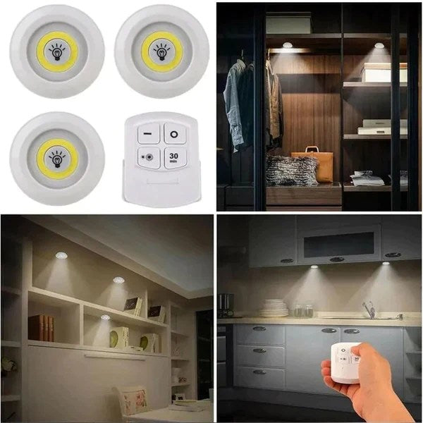 Pack of 3 LED Remote Control Lights