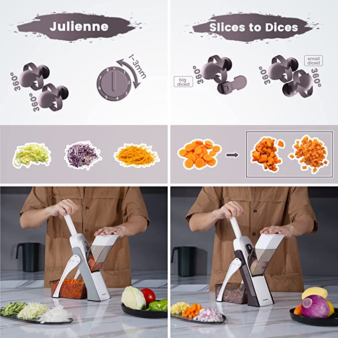 Mandoline Food Slicer Vegetable Cutter,